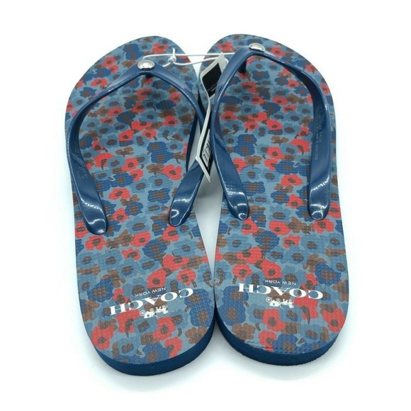 Coach Womens Flip Flop Sandals Floral Slip On - Picture 3 of 6